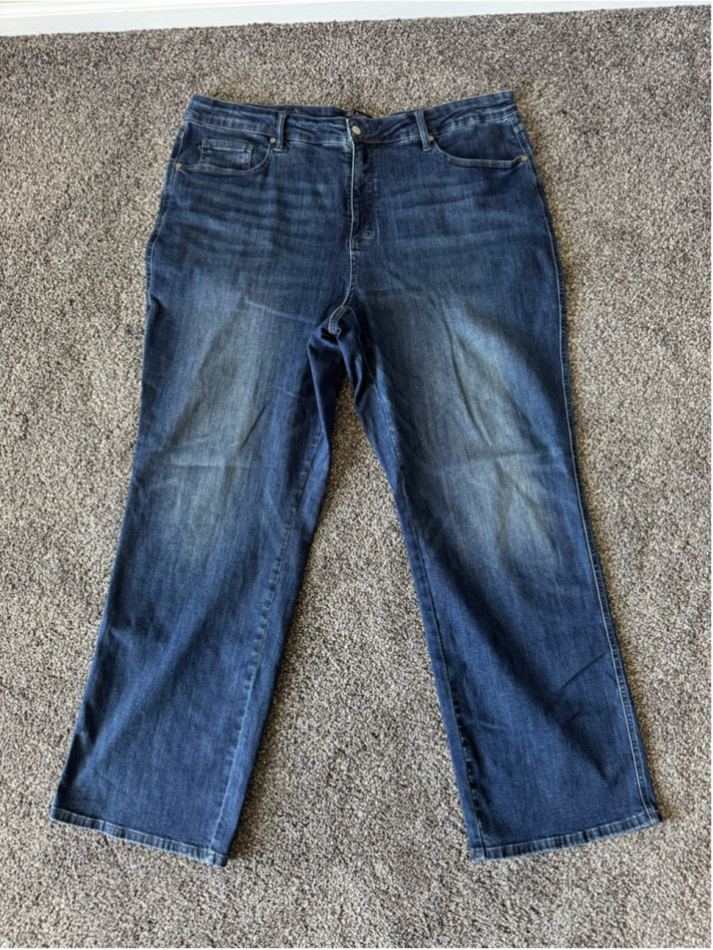 Women's Judy Blue Straight Leg Jeans, Size 24W, Dark Blue